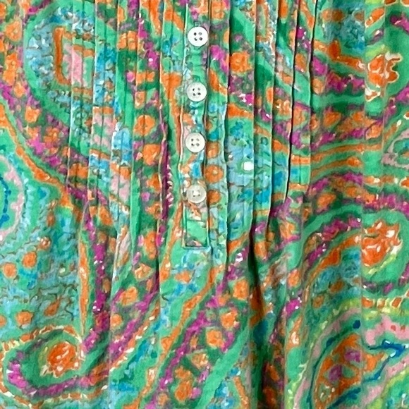 LAUREN RALPH LAUREN Paisley Shirt Cap Sleeve Large - Picture 13 of 13
